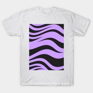 Black Zebra Stripes on Purple T-Shirt